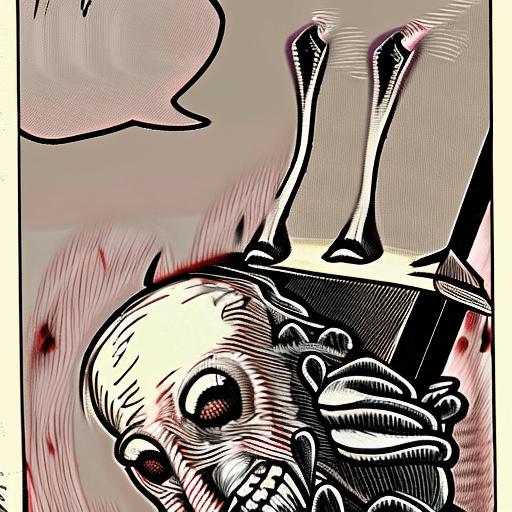 AI generated: A maggot clown corpse screaming in agony.