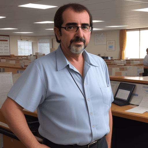 AI generated: A 50-year-old Spanish employee