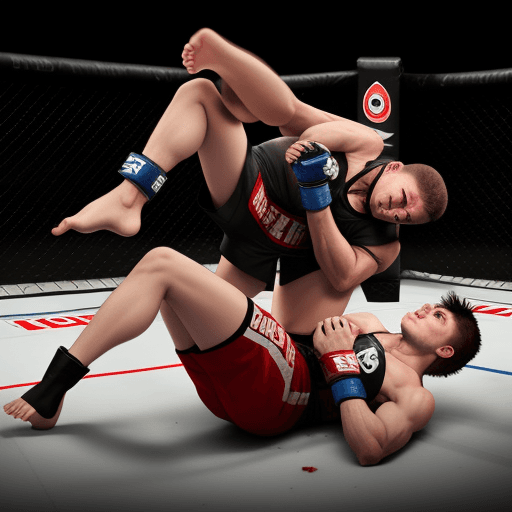 AI generated: flying mma knees trick