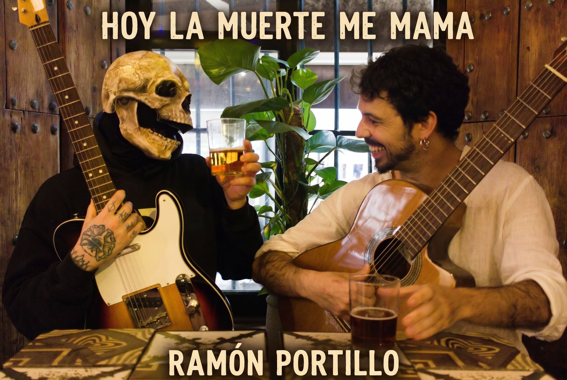 AI generated: Quiero que me cojas esta imagen y me pongas las siguientes letras arriba y abajo:
Arriba: HOY LA MUE...