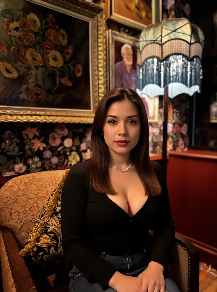 AI generated: beautiful filipina  revealing her beautiful breasts to her lover
