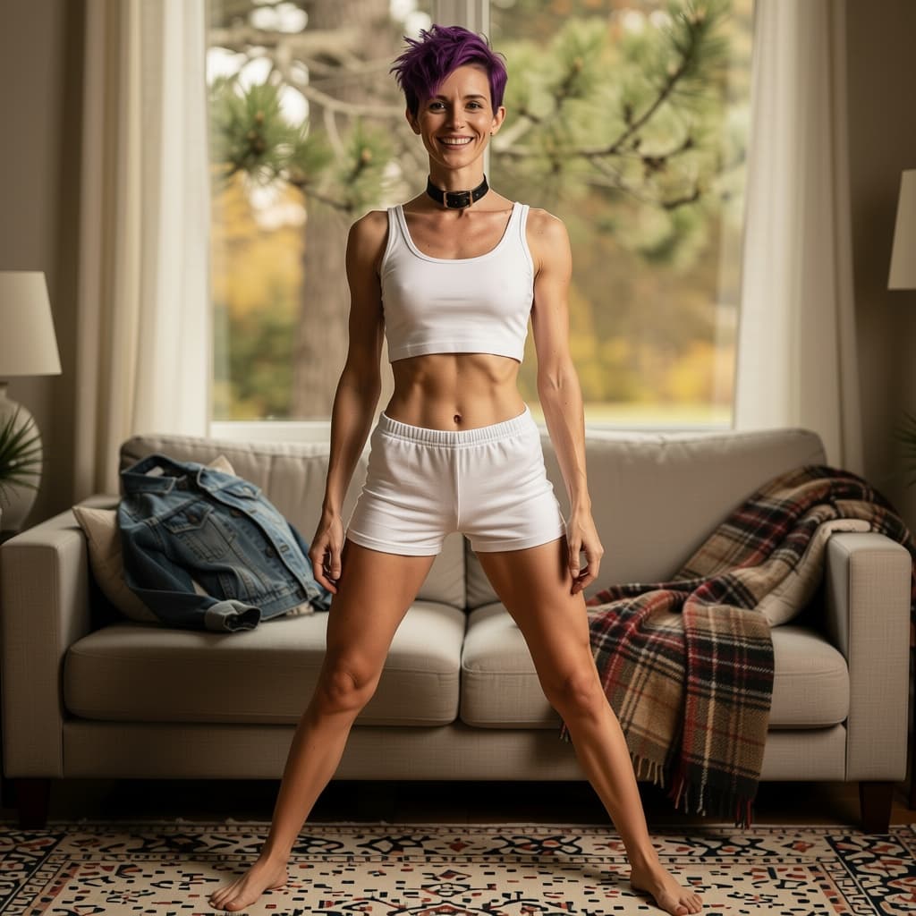 AI generated: A vertical ultra-realistic masterpiece photograph of a beautiful young woman. Capture a very skinny ...