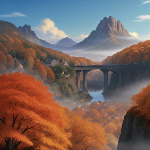 AI generated: grand studio Ghibli beautiful, matte painting, landscape, autumn season, artstation trending—w 1920 ...