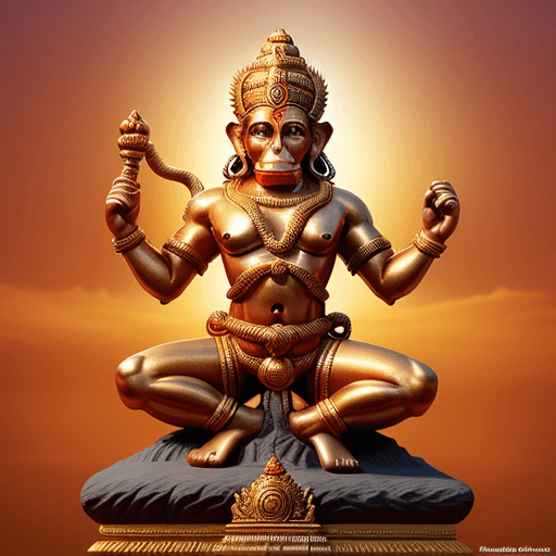 AI generated: /create a statue of lord hanuman make it realistic