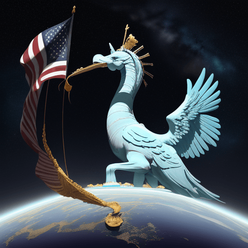 AI generated: Flag of the Celestia Empire:

The flag of the Celestia Empire exhibits a blend of elements reflectin...