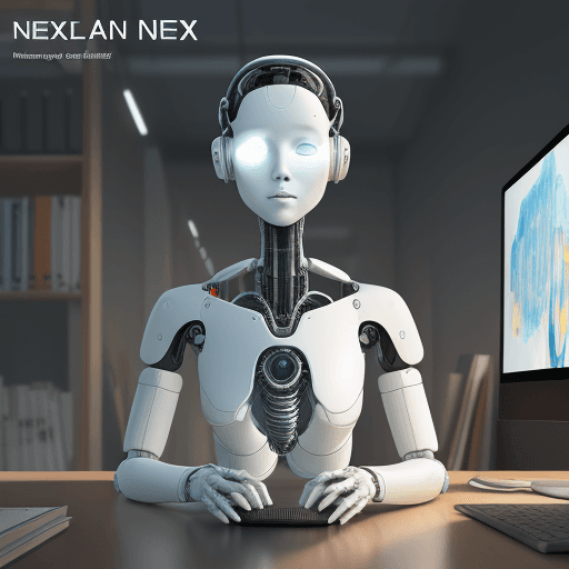 AI generated: artificial intelligence office people relax neural network works creates creates creatives music pai...