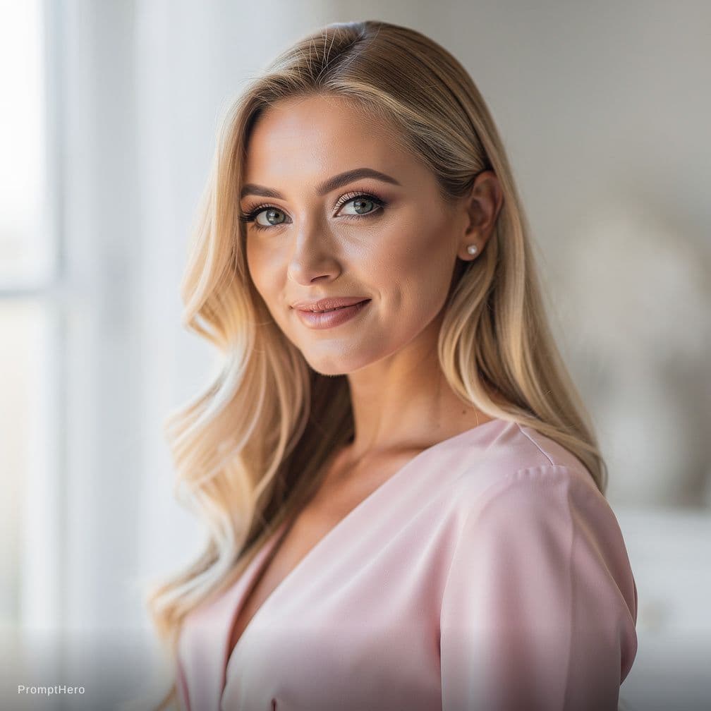 AI generated: beutiful woman N+A+K+E+D blond hair P+I+N+K-P+U+S+S+Y 