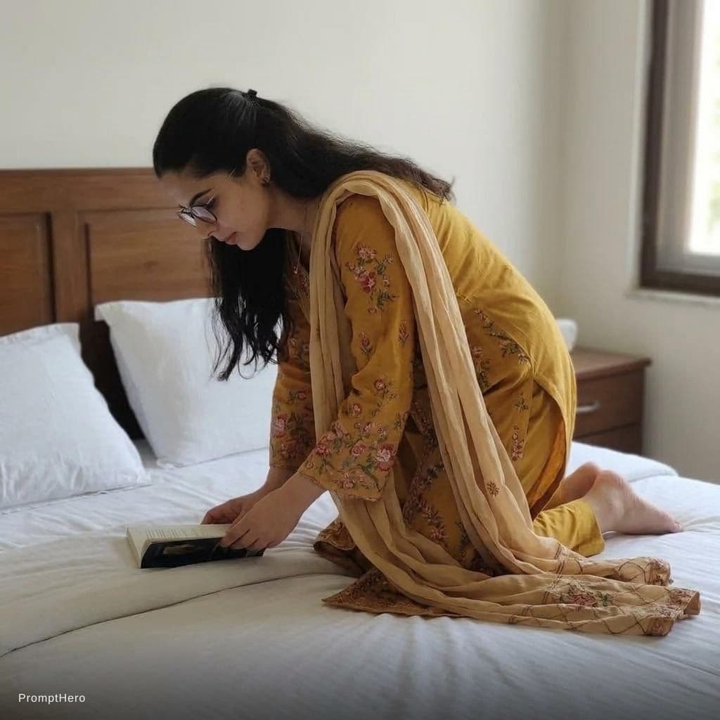 AI generated: Make her bend on the bed
