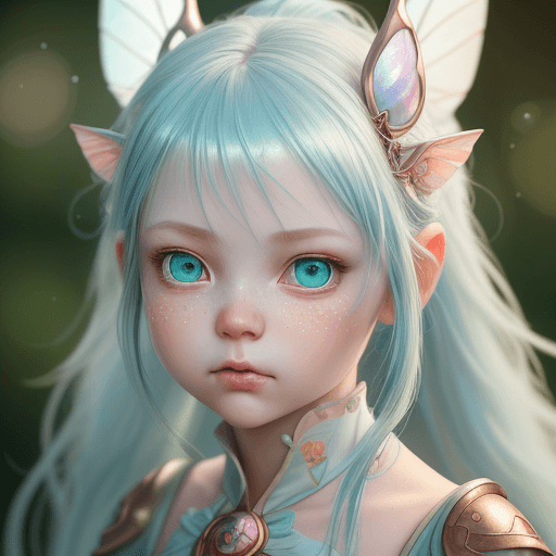 AI generated: ultra realistic photography, Vasya Lozhkin style, very cute fairy, detailed face facing the camera, ...
