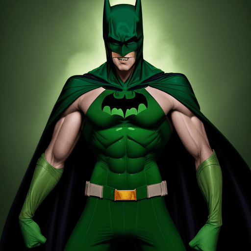 AI generated: we are seeing a lanky tall guy, in light green superhero tights suit, with green gloves and boots an...