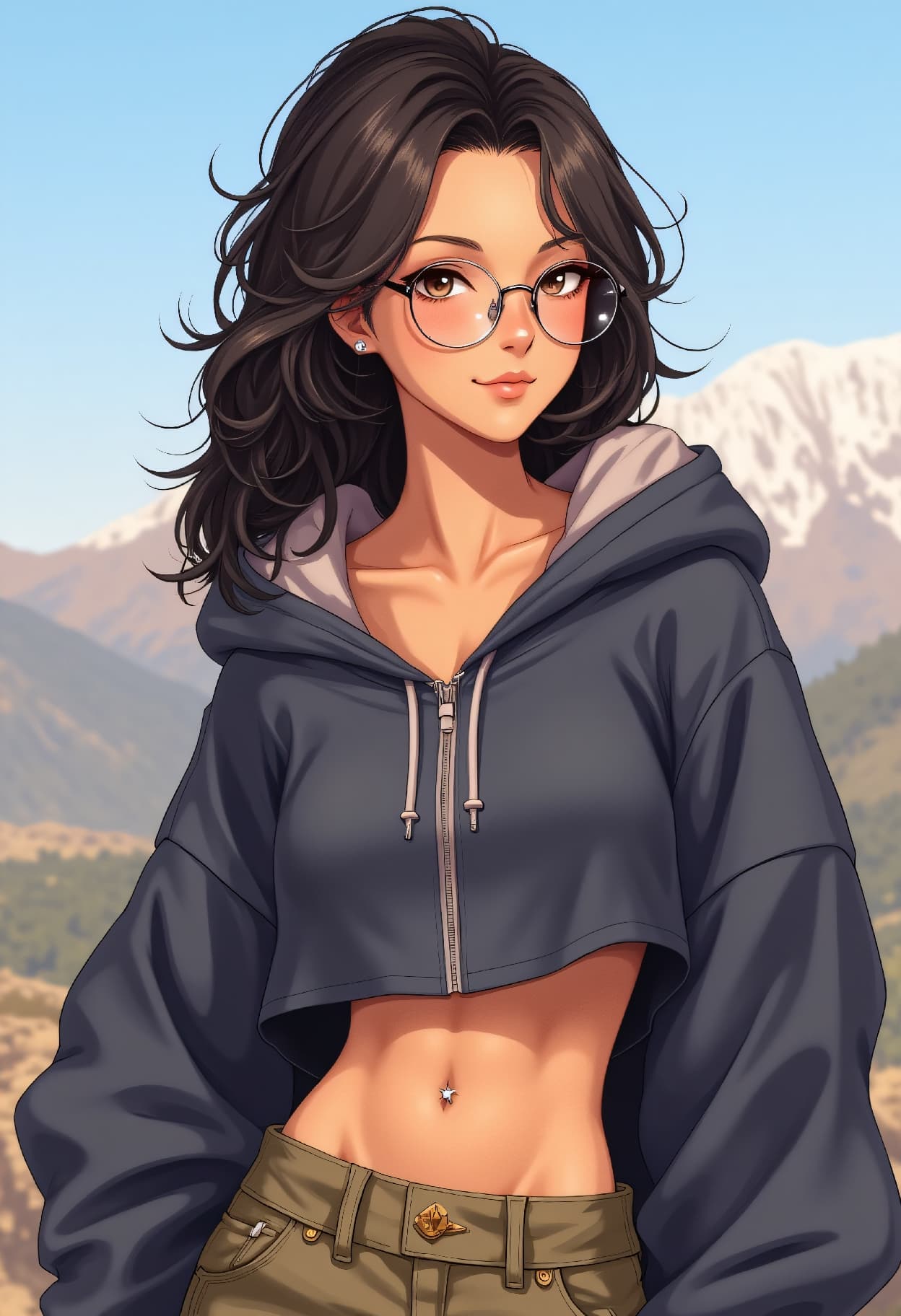 AI generated: 24 year young niji anime asian girl, very sultry look, so hot girl, beautiful charismatic girl, so h...