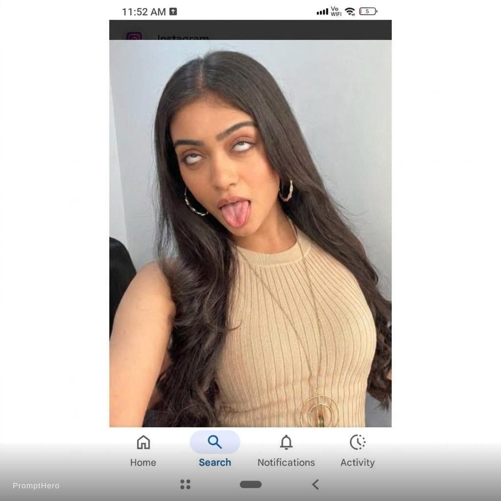 AI generated: Ahagao face tongue out