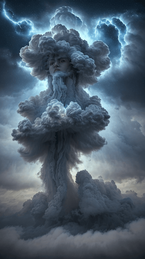 AI generated: "(masterpiece:1.1),(highest quality:1.1),(HDR:1),extreme quality,A celestial drama unfolded in the e...