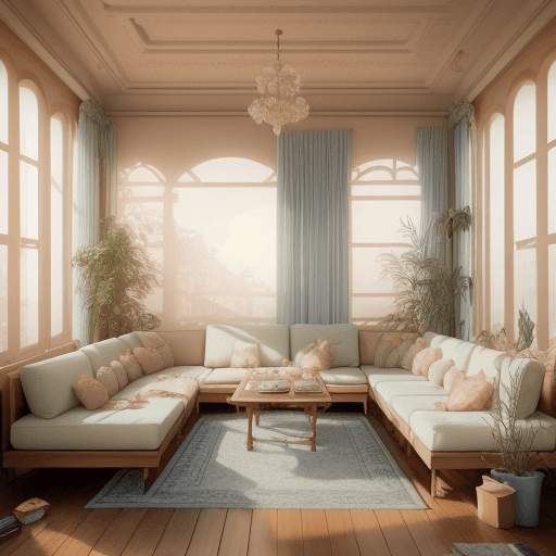 AI generated: Sunny Leone, sleeping, lying on bed, High resolution photography interior design, dreamy sunken livi...