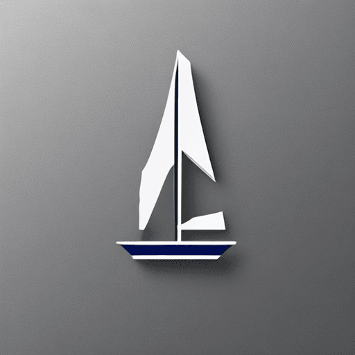 AI generated: A minimal flat logo for a sailing yacht for letter B