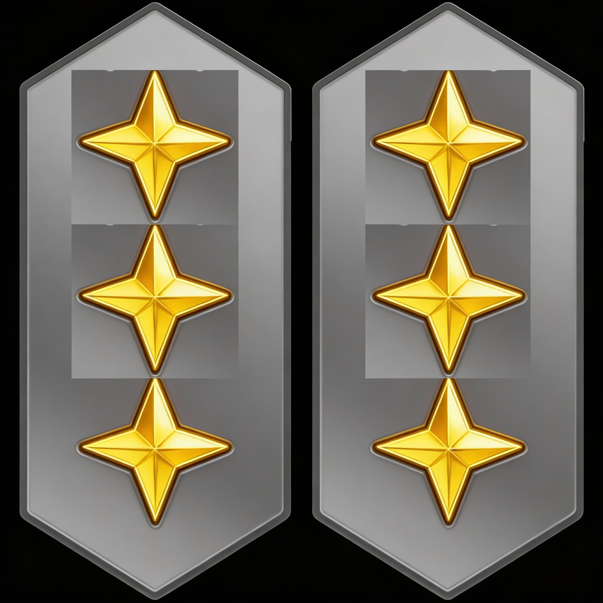 AI generated: Create a Sci-Fi uniform Rank patch. Use the Reference image 1 and create a two patches side by side....