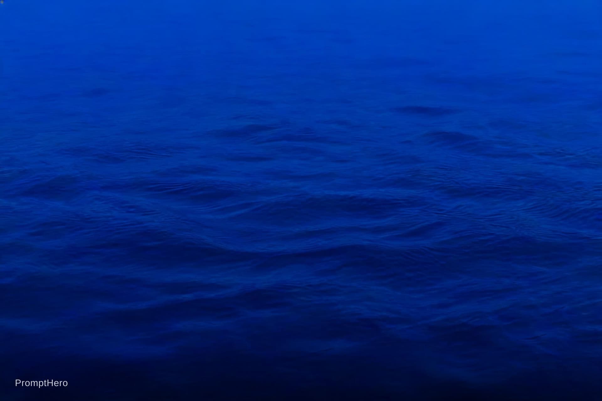 AI generated: No figure. No face. No human shape. Only a deep, endless blue — not a color, but a presence. Faint v...