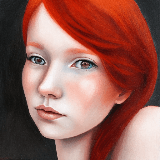AI generated: Portrait of red haired girl
