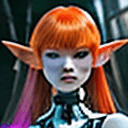 AI generated: masterpiece, depth of field, a girl, solo, (((elf ears))), (best colours, colorful, neon, ray tracin...