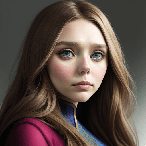 AI generated: Create a potrait Elizabeth Olsen 