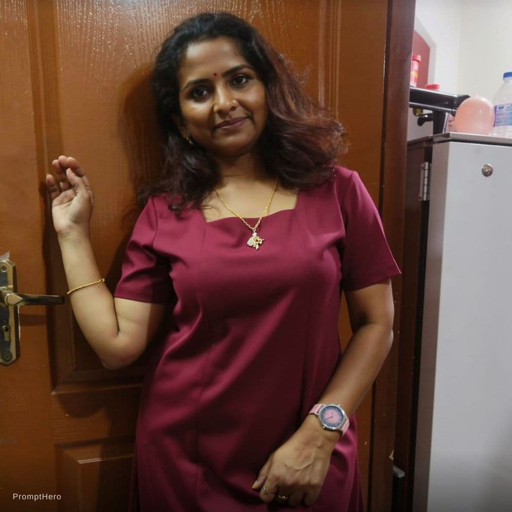 AI generated: Remove the saree in this image