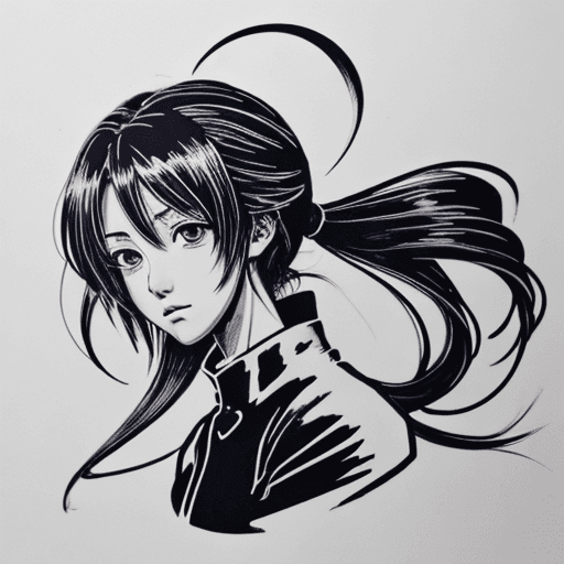 AI generated: simple anime logos