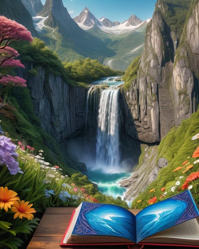 AI generated: a close-up HIGHLY REALISTIC illustration of a ridiculously intricate beautiful COLORFUL COLORING BOO...
