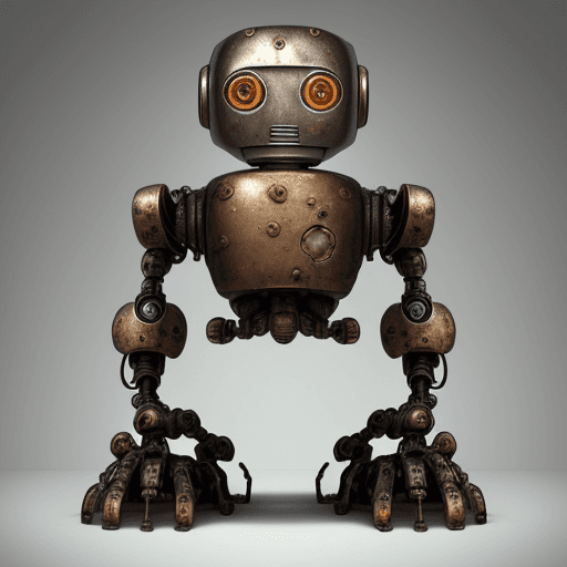 AI generated: Design an endearing yet slightly rusty robot in need of both a caring human companion and a thorough...