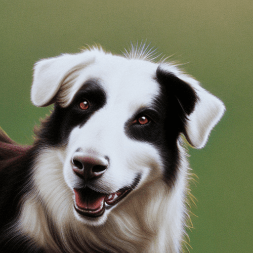 AI generated: Photo realistic border collie, sheep
