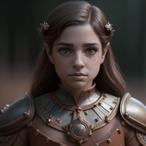 AI generated: cinematic film still awardwinning photo cute stocky snooty brown mole, rust, epic, wearing medivel r...