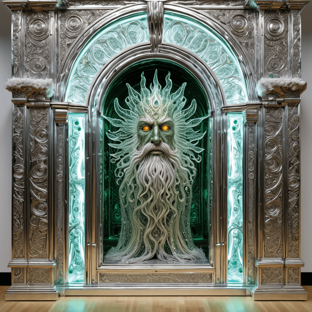 AI generated: wizard entering a mysitcal portal into another realm