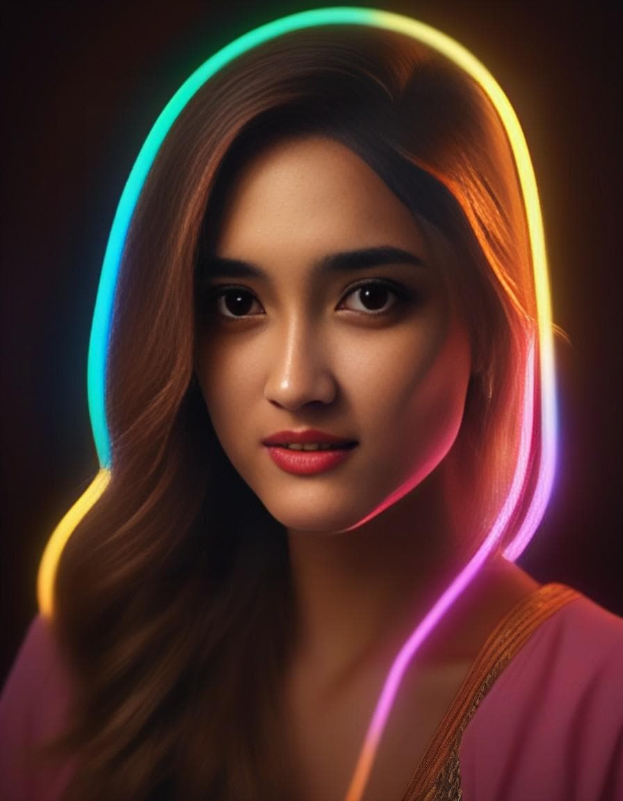 AI generated: a woman with blonde hair posing for a picture, a photorealistic painting by Jan Tengnagel, featured ...