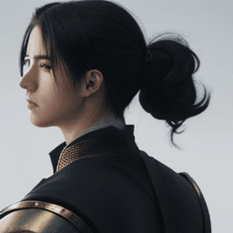 AI generated: pfp, profile background, anime, male character, fantasy, medieval, looking from behind at viewer, be...