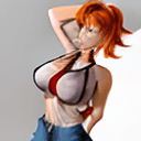 AI generated: (best quality, masterpiece), 1girl, Misty from Pokémon, pokeball, fog, (cartoon: 1.5), thong, busty,...