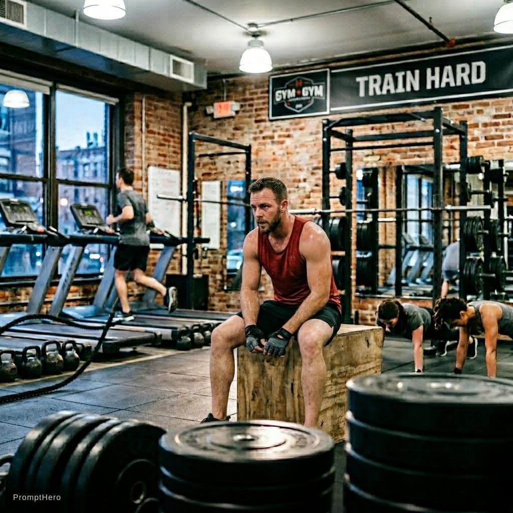 AI generated: gym work out pics