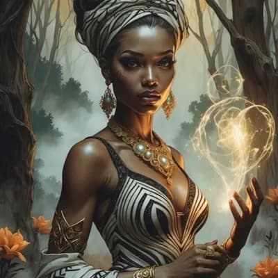 AI generated video: **"Reine Vodou: Communion with the Loa"**  

**The Divine Sovereign**  
- A **Haitian Vodou queen...