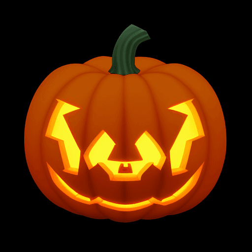 AI generated: silhouette of a pumpkin transparent background
