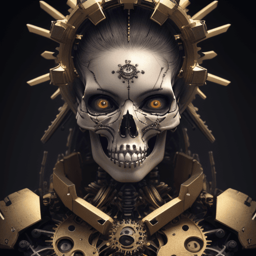 AI generated: 8K, (masterpiece*high detailed*highres), (portrait shot), sharp focus, soft lighting, ((mechanical d...