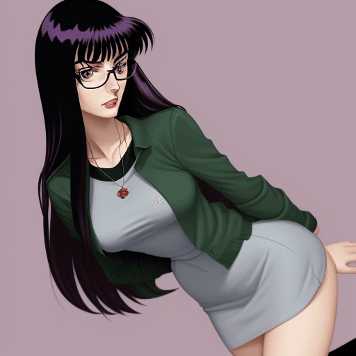 AI generated: Daria Morgendorffer the main character of the animated series Daria, serious expression, very excite...