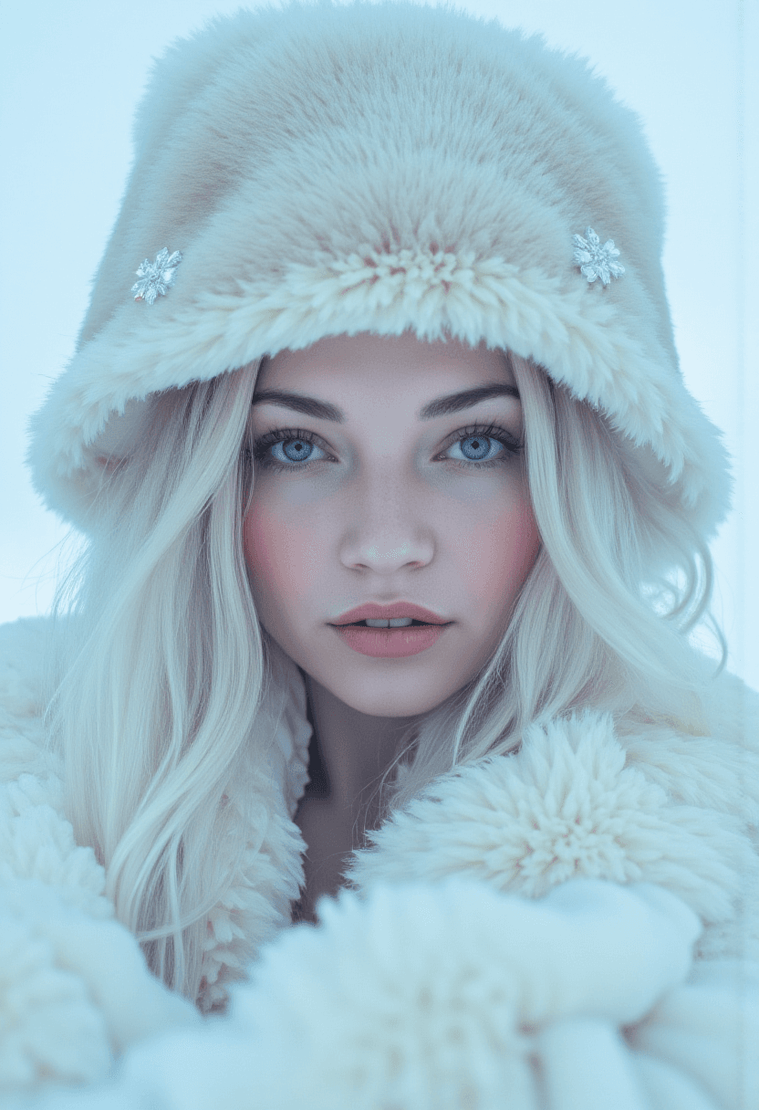 AI generated: A lithe ethereal woman with silvery-white hair flowing like silk, her pale skin glowing softly again...