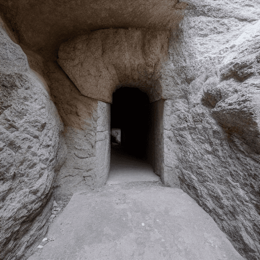 AI generated: In the center of the valley, there was an entrance carved in stone that led to a dark and mysterious...