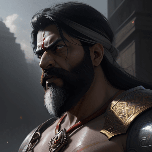 AI generated: ultra detailed beautiful painting professional portrait of Shahrukh Khanr in the image of the God of...