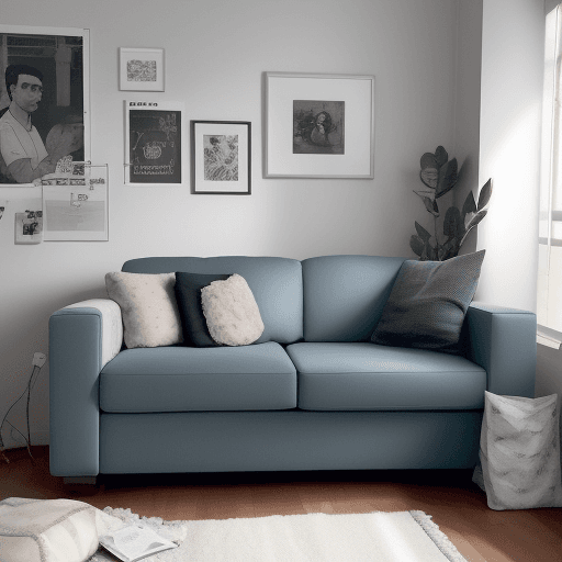 AI generated: plano general de la escena,
plano largo de una habitacion con un escritorio  y varias pantallas de o...