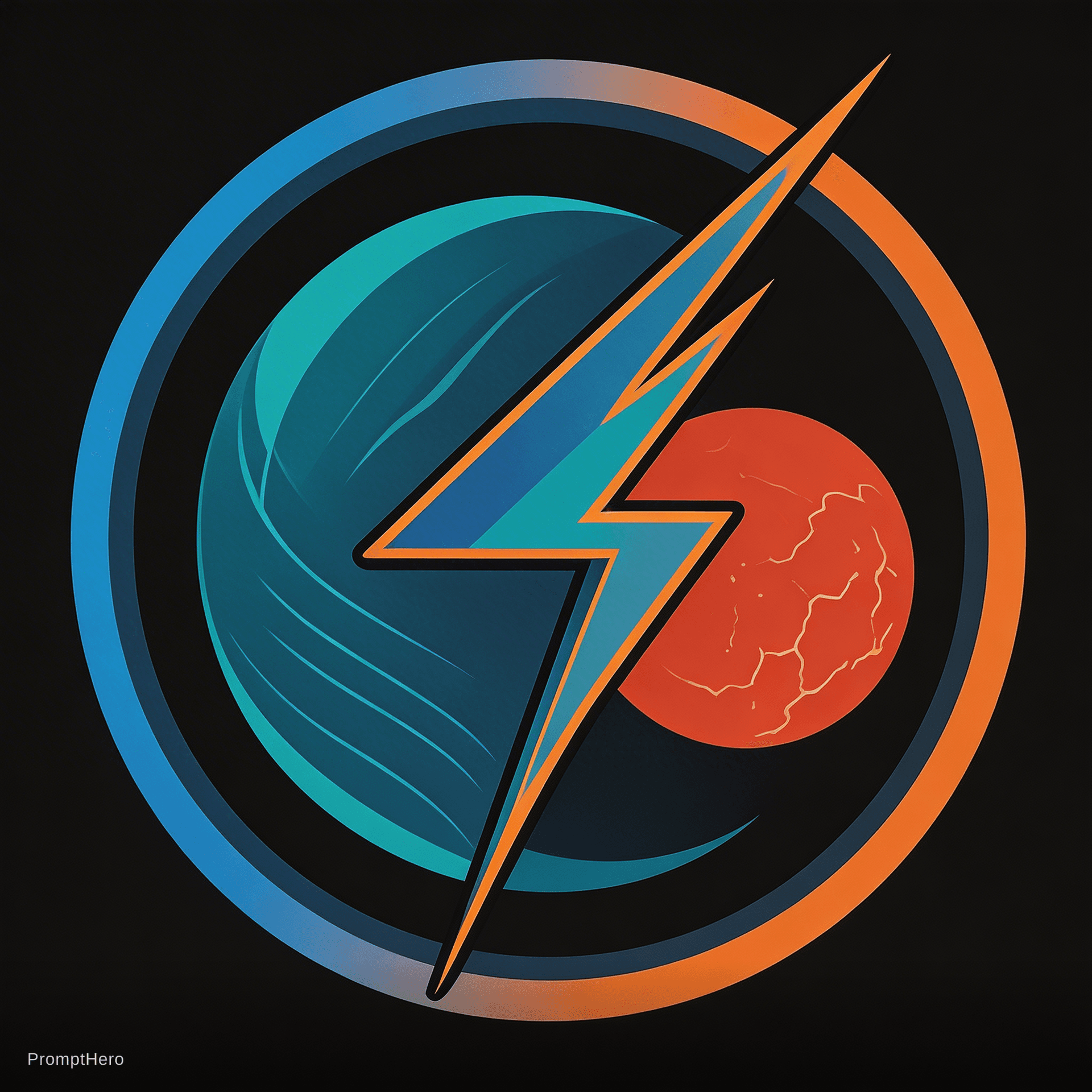 AI generated: Create a flat version (no glow, no lighting effects) of this Reference image Logo.