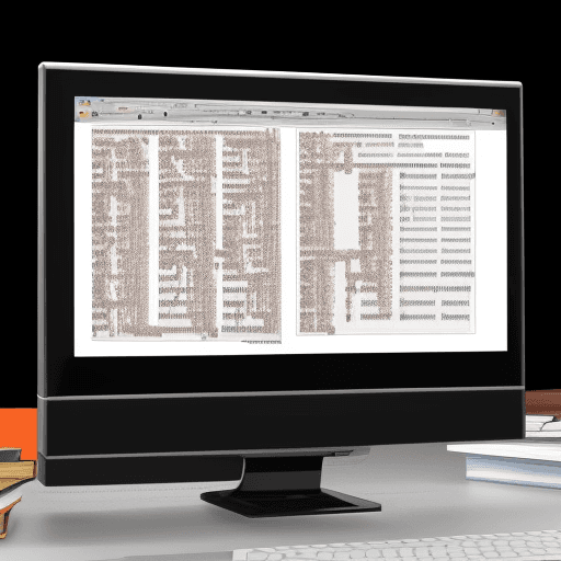 AI generated: large language model, computer screen completely filled with lists of words, word strings