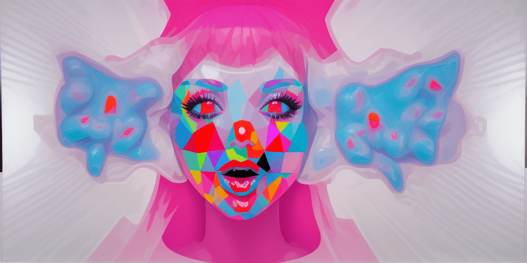 AI generated: (16k4d bite me swallow me but spit m e out in hell), (Translucent Geometries), Pop Art Vibrancy