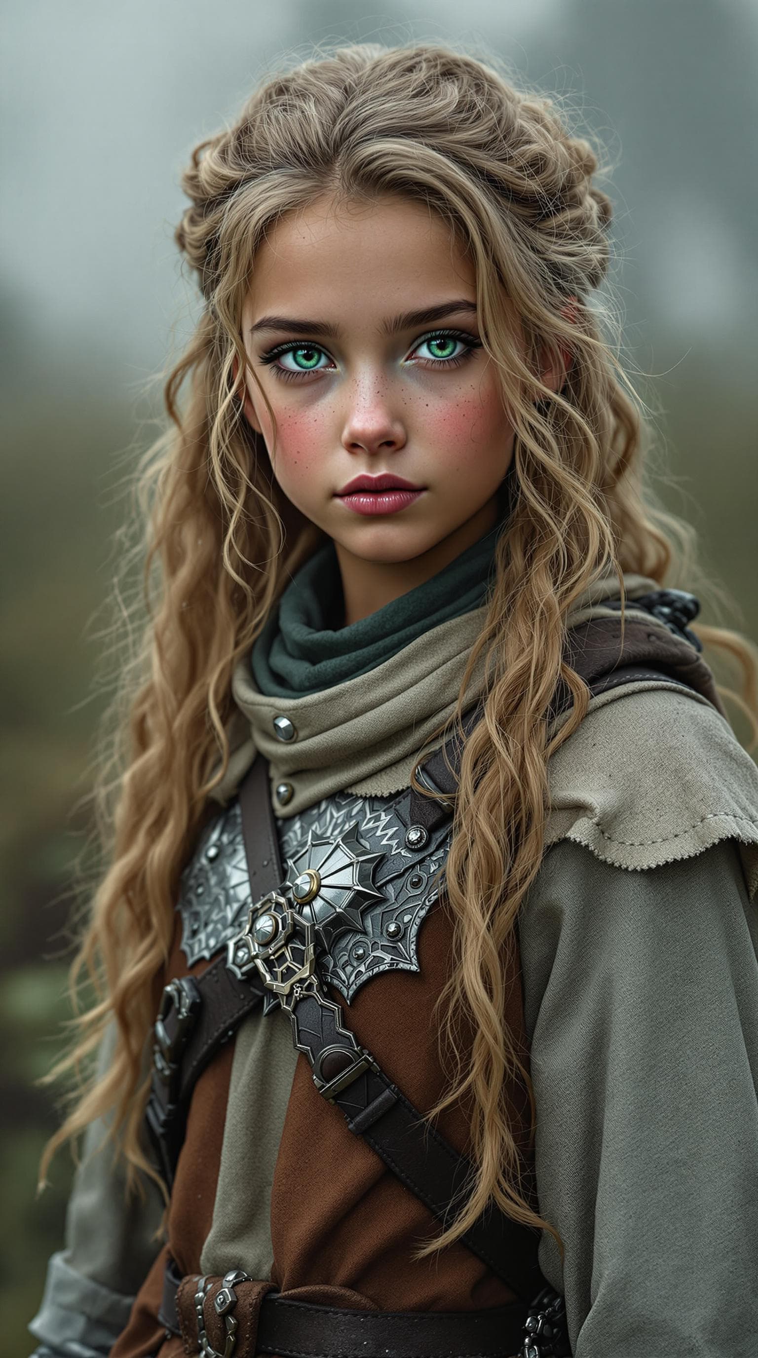 AI generated: a professional photo of a exceptionally of the most beautiful knights templar girl in the world, (ag...