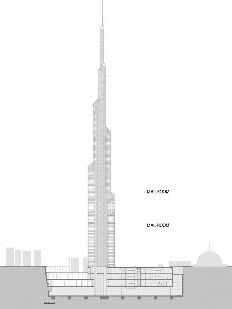 Modernist Building Section Drawing - Image 1