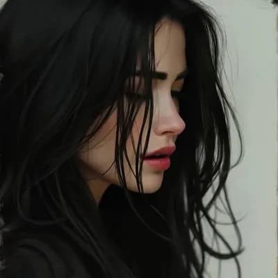 AI generated video: The woman from the reference image slowly opens her eyes in extreme slow motion. She looks directly ...