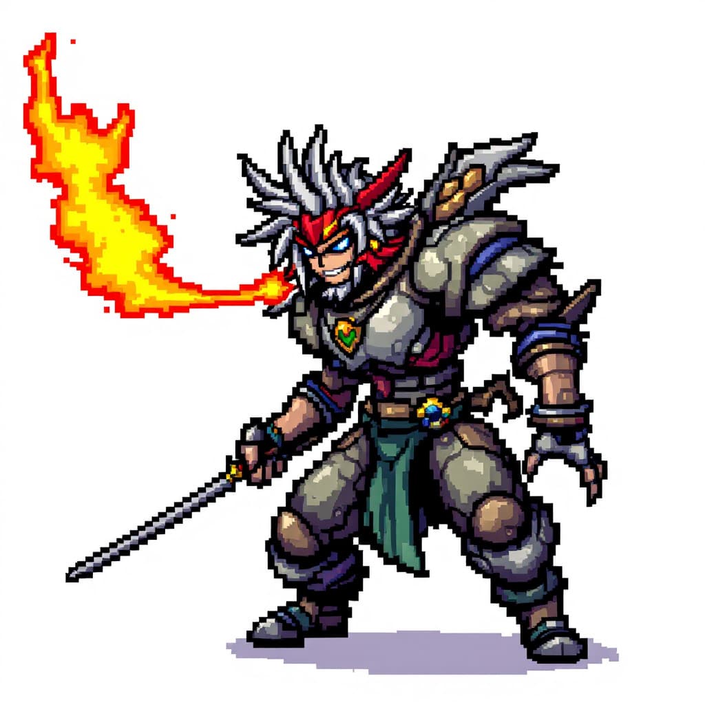 AI generated: 16 bit pixel art beyblade